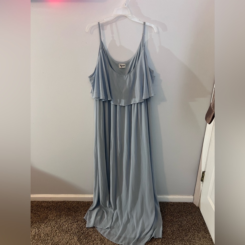 Woman’s Show Me Your Mumu Caitlyn Ruffle Maxi Dress size 2X